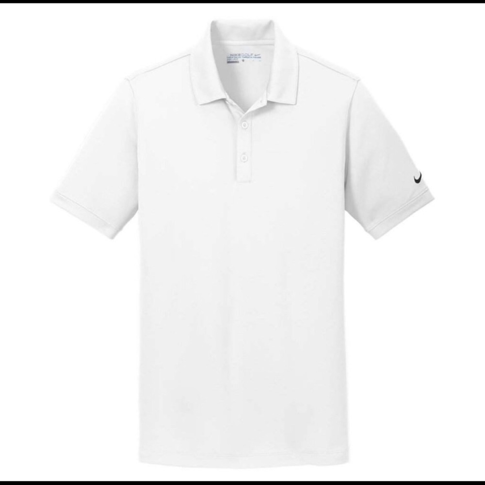 Nike Host Pick Men's White Dri-FIT Polo Size Large Active Buttons Up Causal